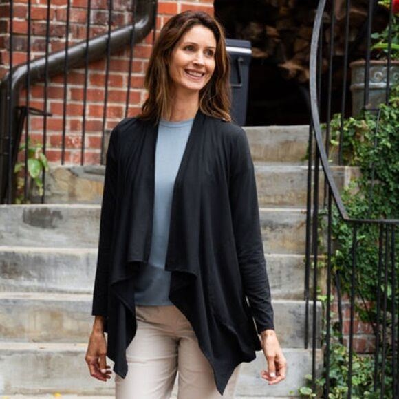 Claudia Nichole Cashmere Open Front Cardigan SZ M - Picture 1 of 8